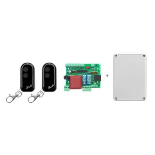 Kit with control panel/control unit/control board for rolling shutters with accessories