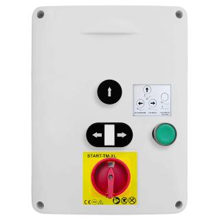 Control panel for dock leveller with swinging lip